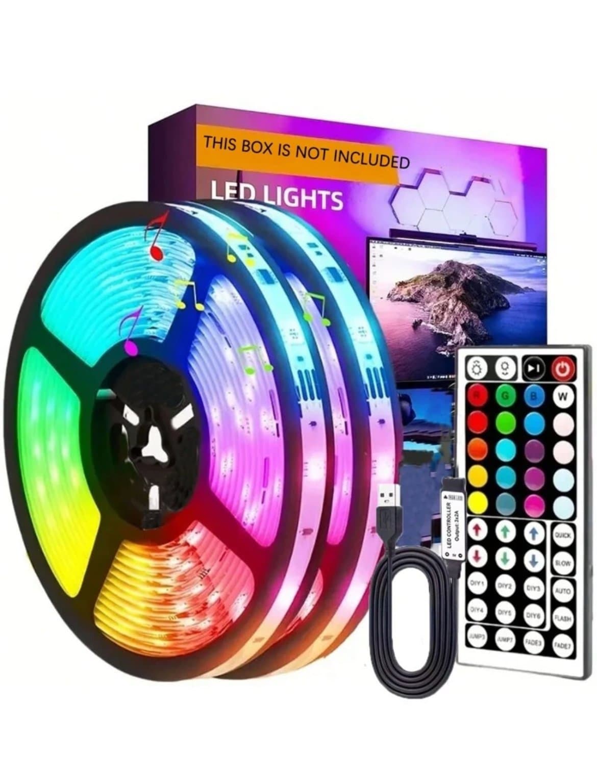 LED-ljusslinga med fjärrkontroll
