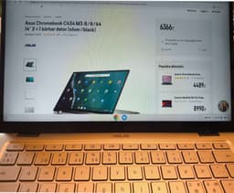 Chromebook asus c434 flip touchscreen nytt batteri