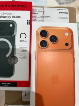 Helt ny oöppnad iPhone 17 Pro Cosmic Orange 256GB