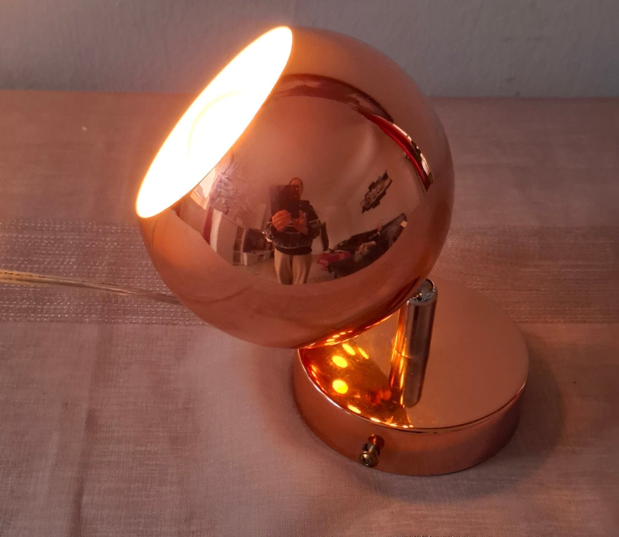 VÄGGLAMPA BALL? KOPPAR DANSK DESIGN RONALD A/S METALL LAMPA BELYSNING INREDNING