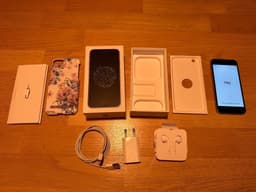 iPhone 6 16gb space grey med tillbehör inget reservationspris