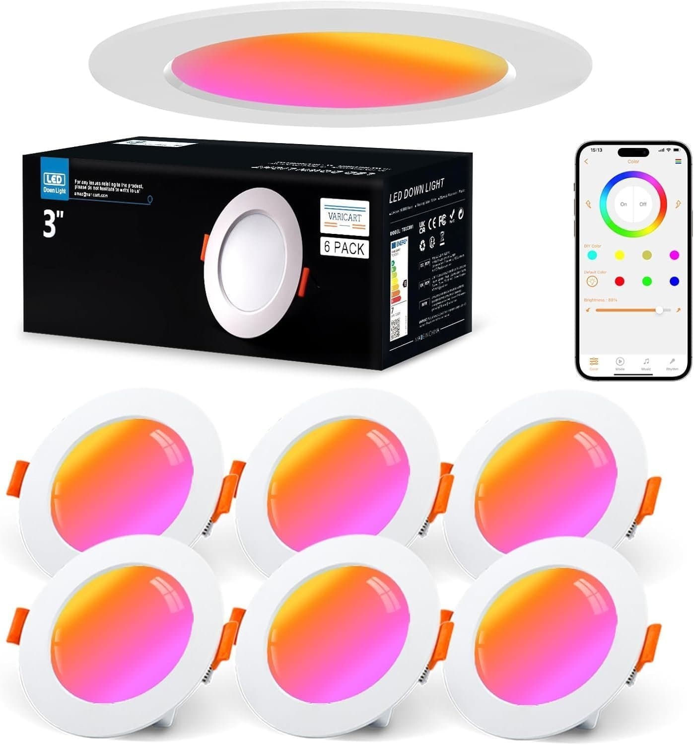 NYA! Varicart 6 x 7W Spotlights. Dimmable LED Spotlights.