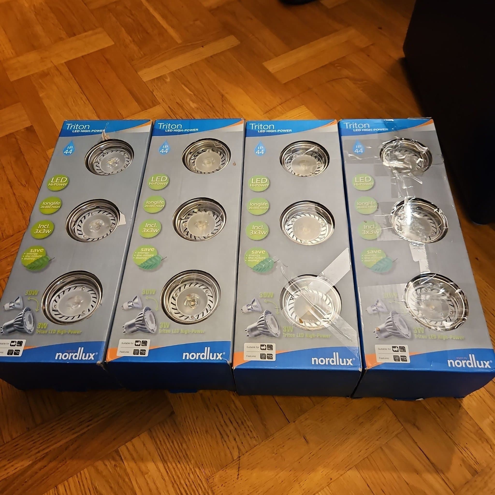 4x Nordlux Triton LED High-Power Spotlights