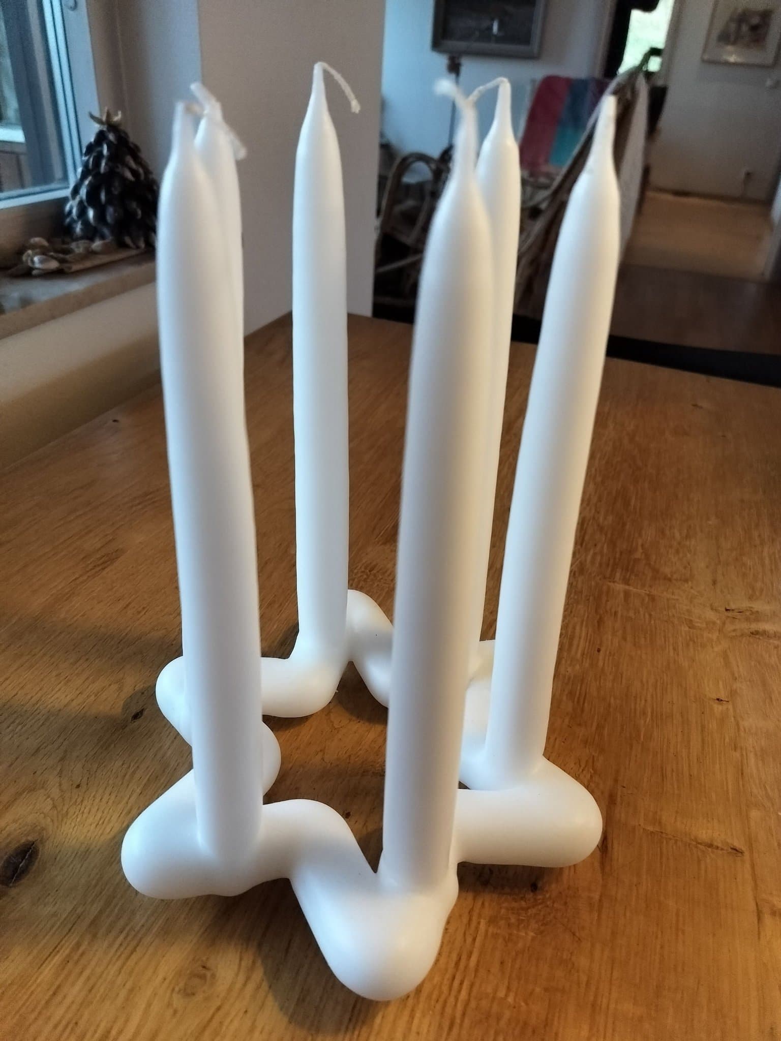 Handstöpt ljuskrona med sex ljus