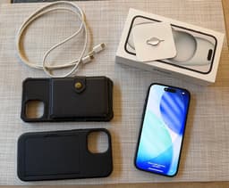 Apple iPhone 15 128GB svart, i mycket bra skick