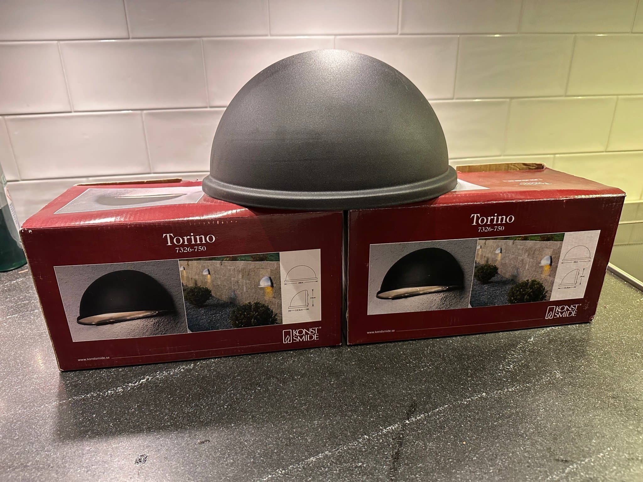 Konstsmide Torino Vägglampor 3 st utomhuselysning