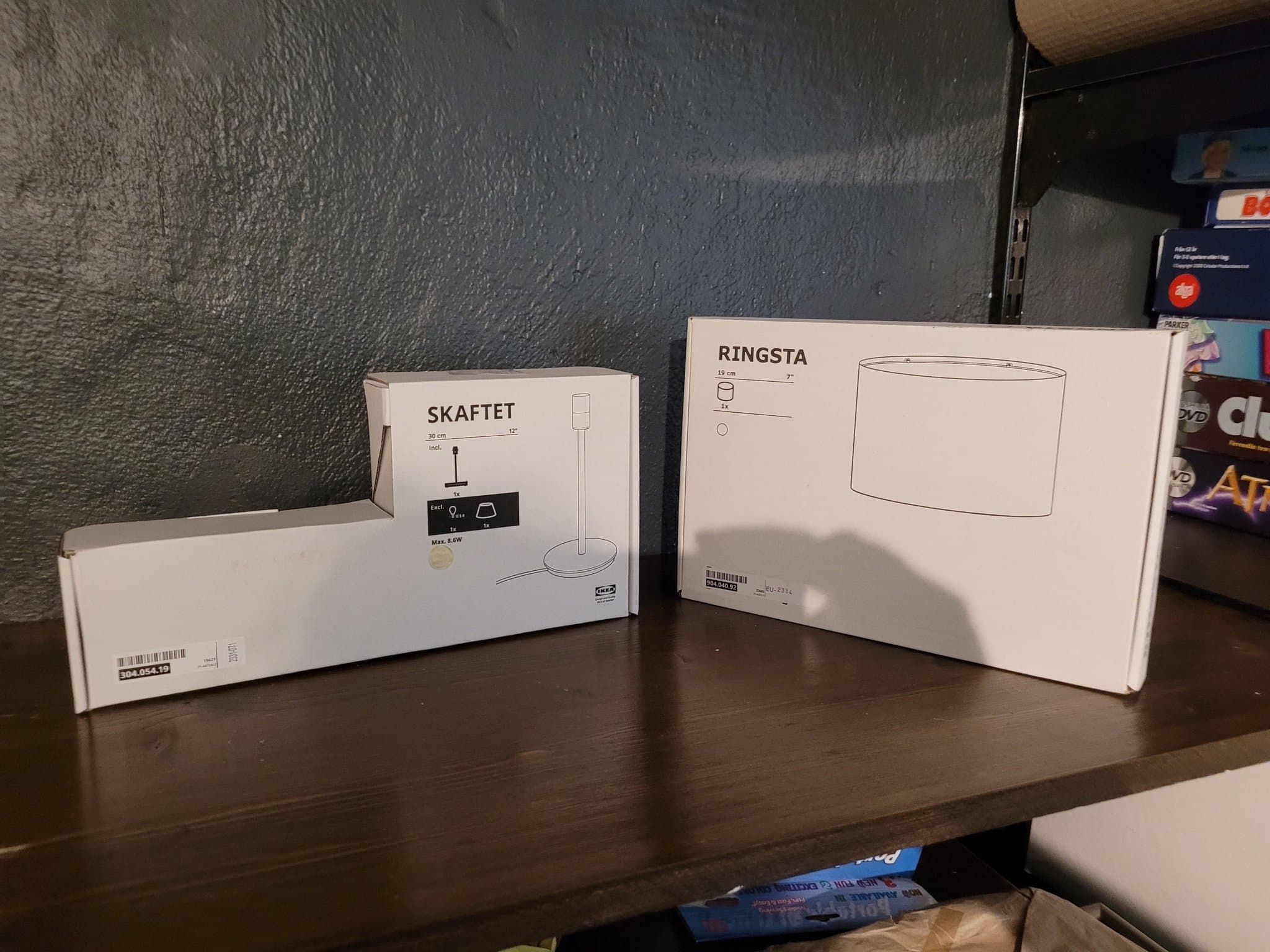 IKEA SKAFTET lampfot och RINGSTA lampskärm