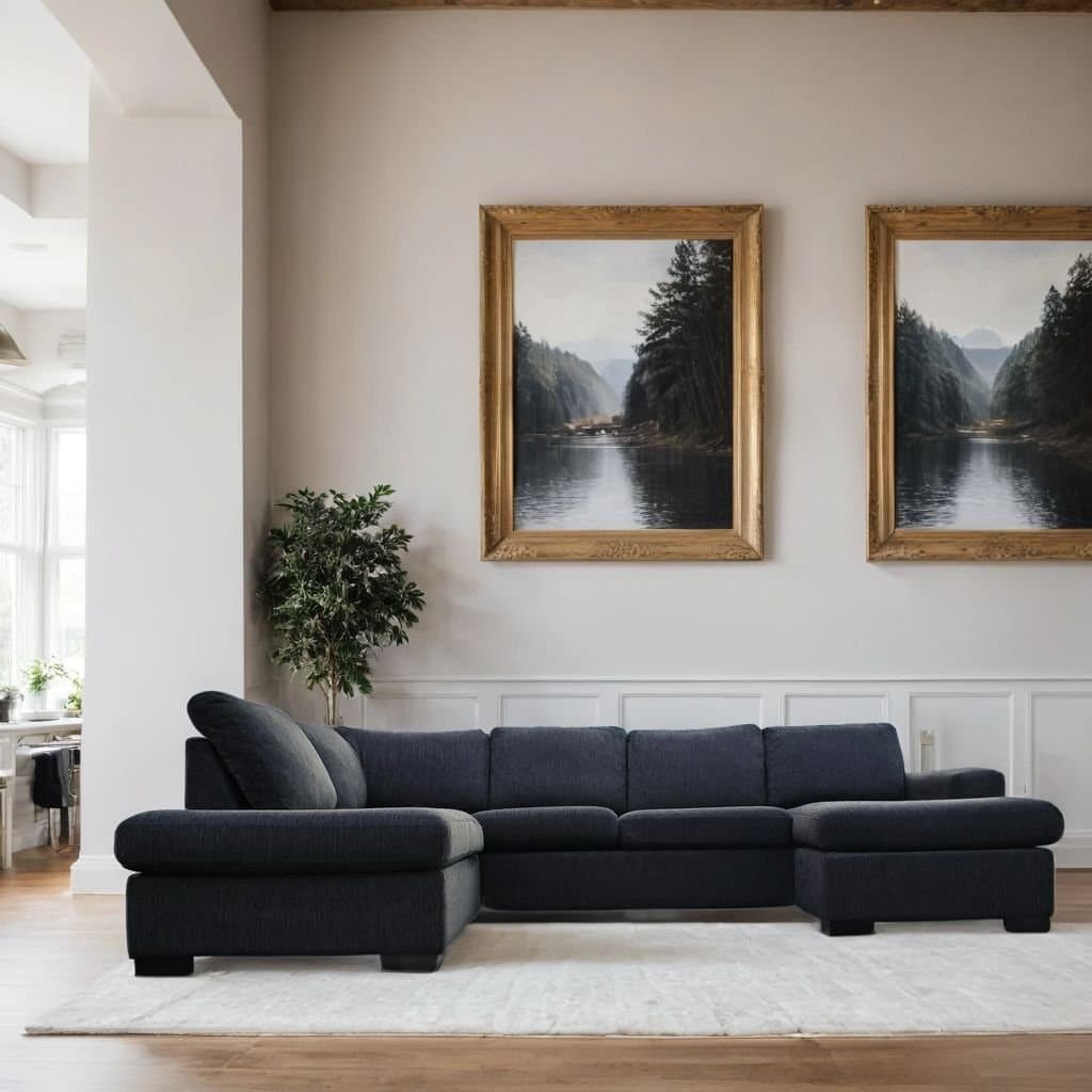 Hemleverans Lissabon U-soffa med divan - Mörkgrå