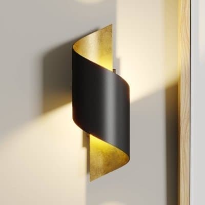 Lindby design Vägglampa - Svart/Guld