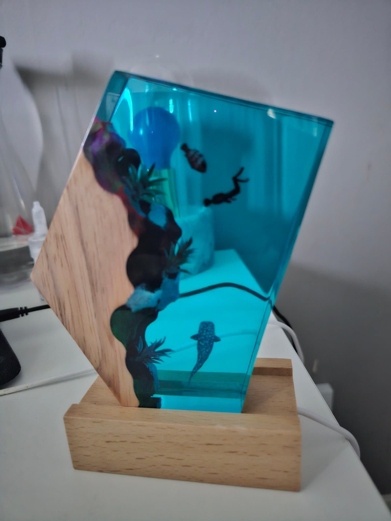 Dekorativ Resinlampa med Havsmotiv