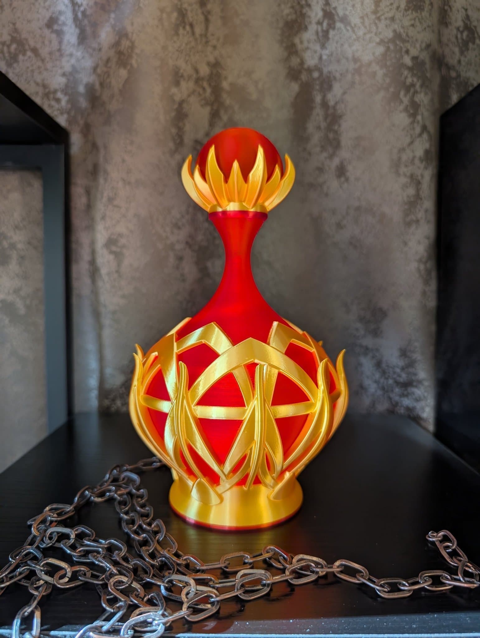 Dekorativ nattlampa / mysbelysning, Potion Bottle (egen design, Royal Lotus)