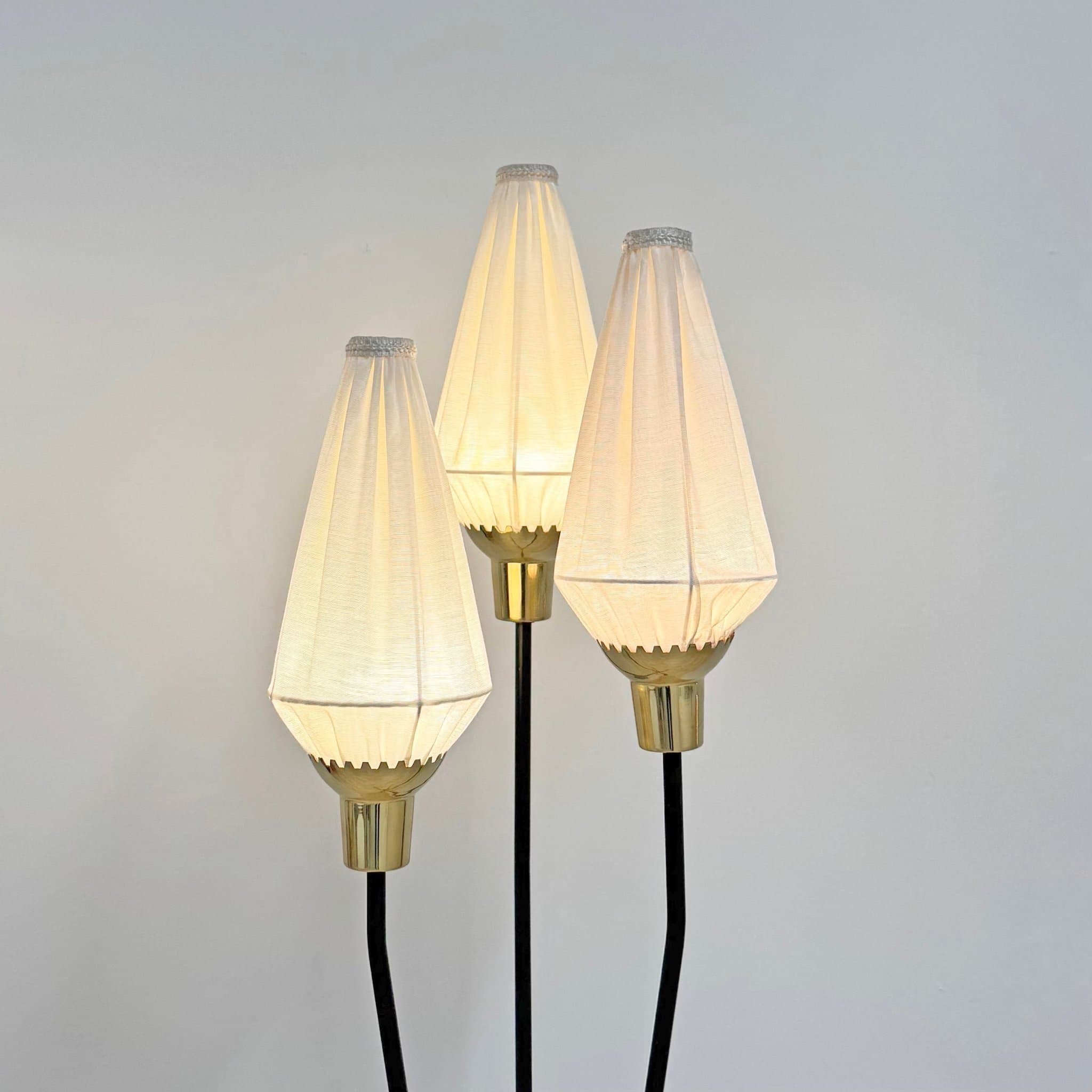 Golvlampa, tripod-modell, Swedish Modern, Midcentury modern, 1950-tal.