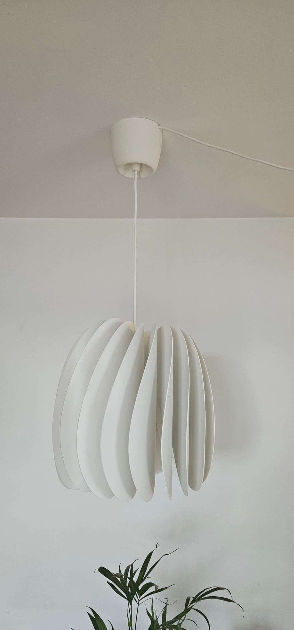 SKYMNINGEN taklampa, vit, 42 cm