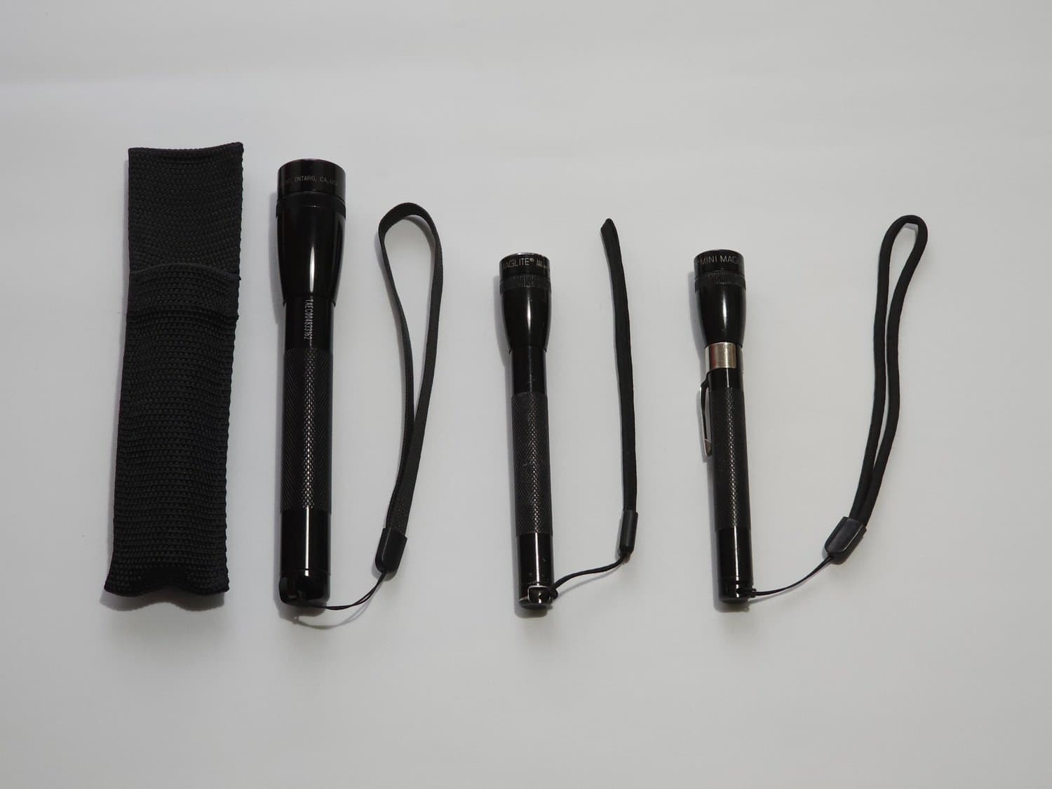 3 stycken små Maglite ficklampor