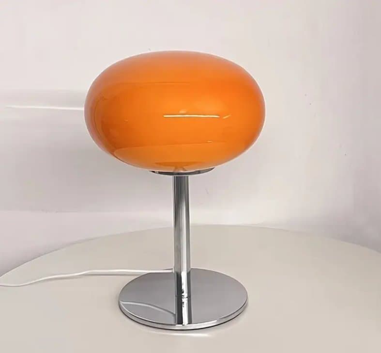 Retro orange glaslampa, 60s, 70s