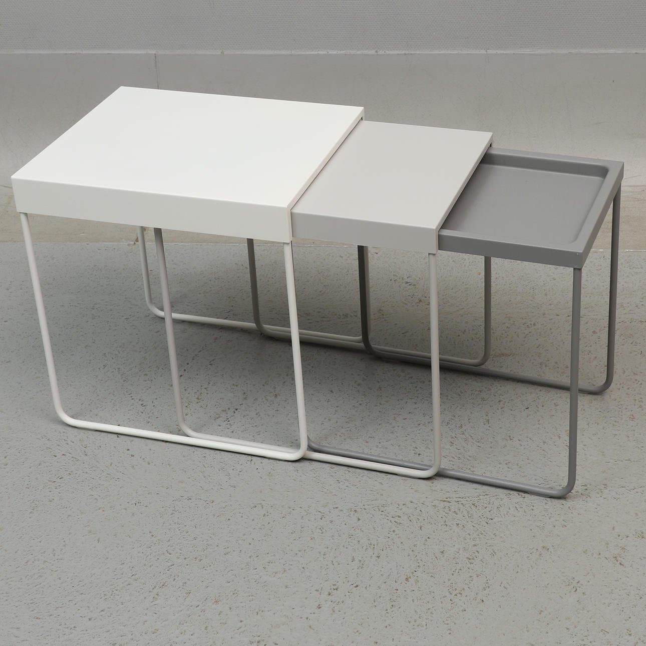 SATSBORD med förvaring, 3 delar, metall, "Granboda", IKEA