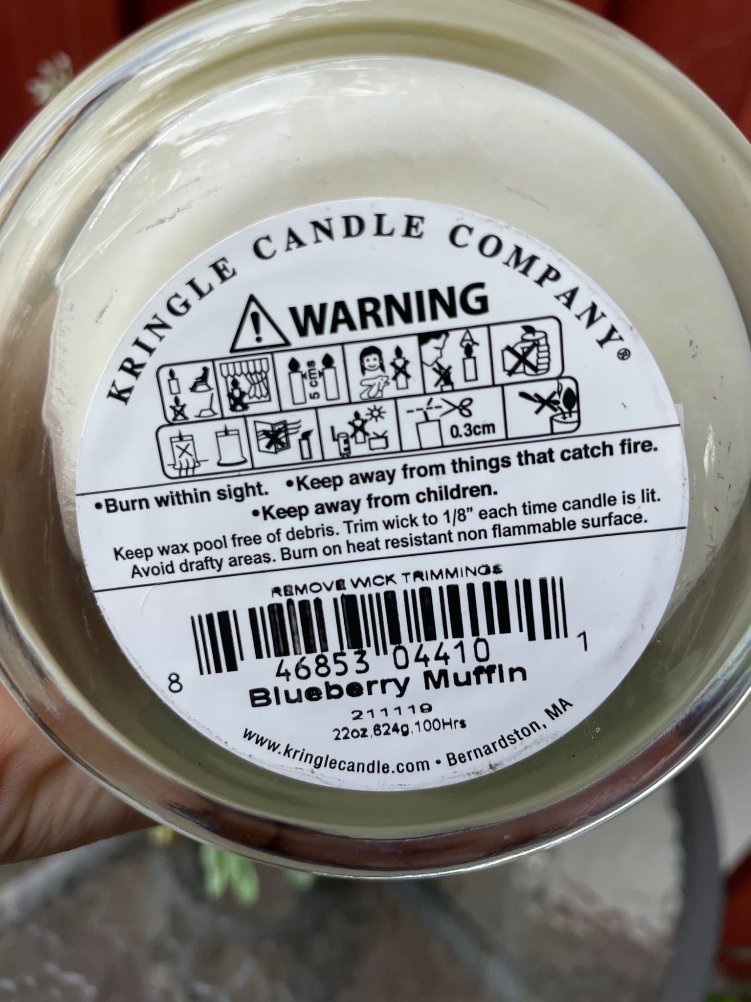 Kringle Candle BLUEBERRY MUFFIN Doftljus Large 2 Wick Nytt