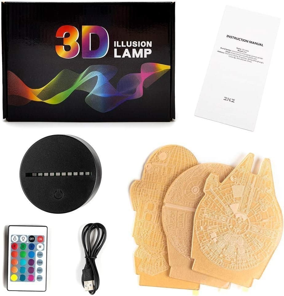 Ny 3D Star Wars LED lampa 16 färger m fjärrkontroll –