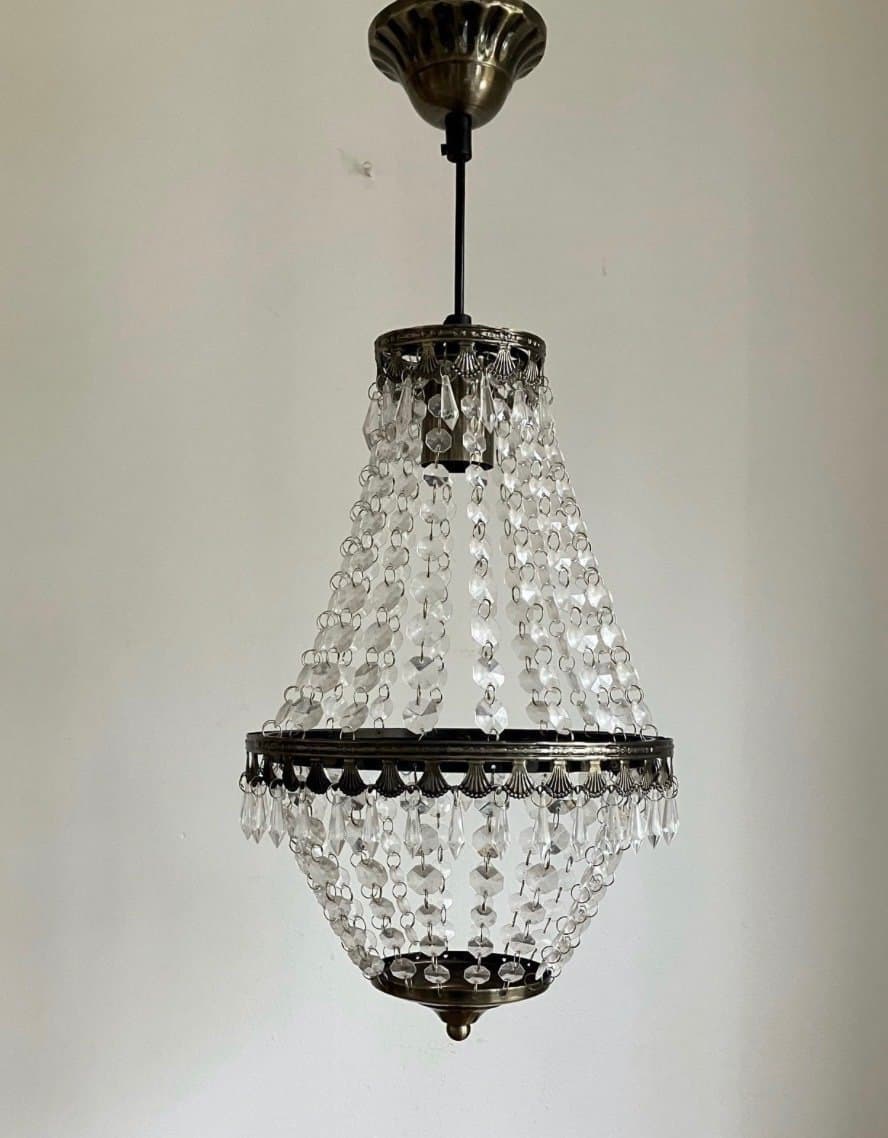 Taklampa med Kristaller