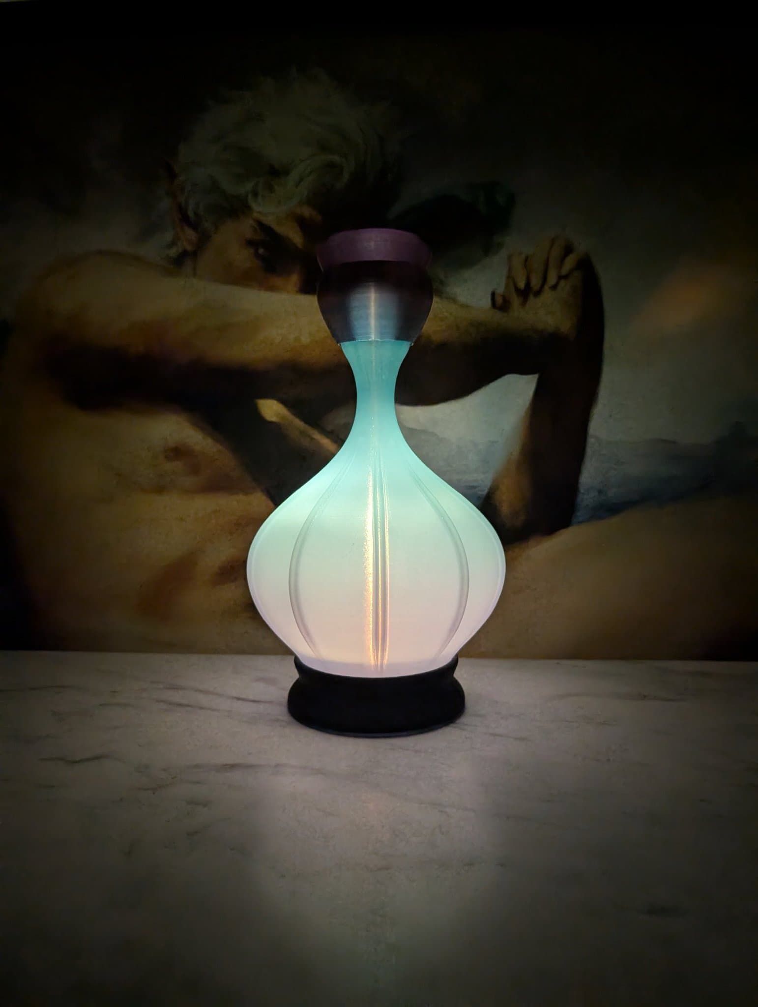 Dekorativ nattlampa / mysbelysning, Potion Bottle (egen design, Bubblegum)
