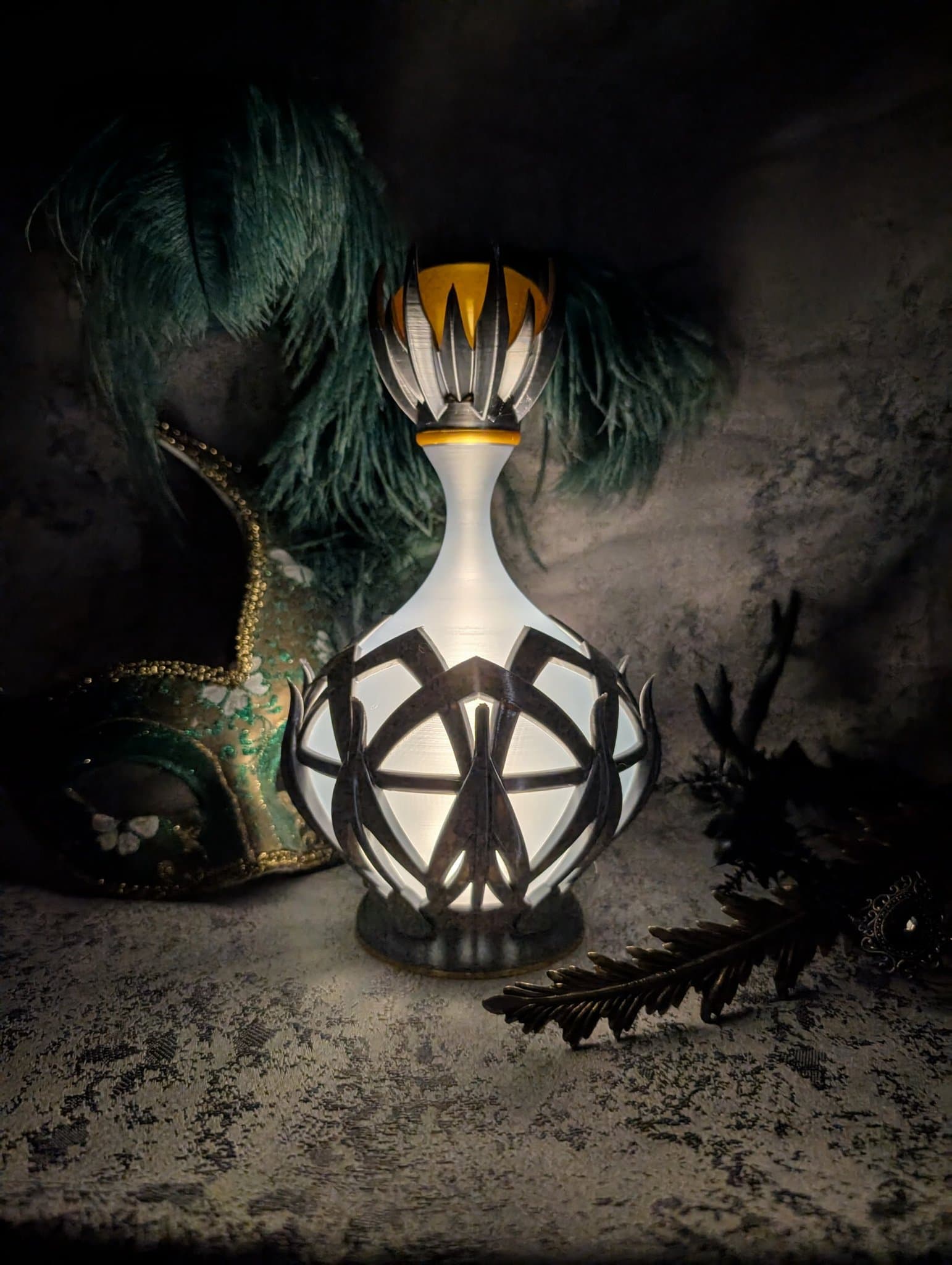 Dekorativ nattlampa / mysbelysning, Potion Bottle (egen design, Air Lotus)