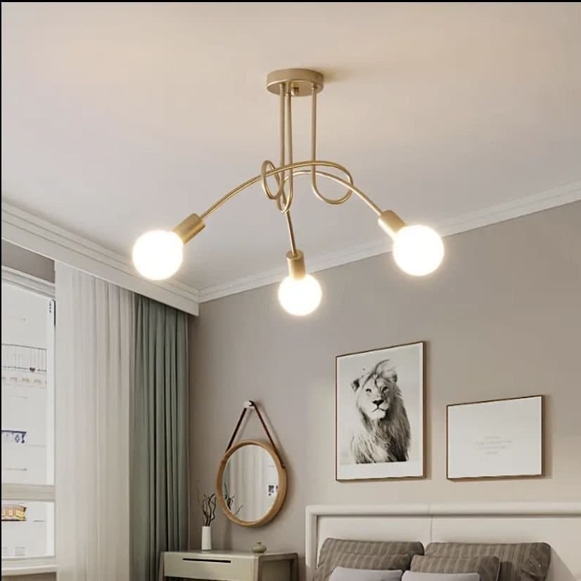 Modern taklampa i elegant metall