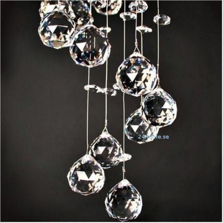 Kristallkrona 90 x 25 cm Kristallampa Kristall Lampa Fabriksny