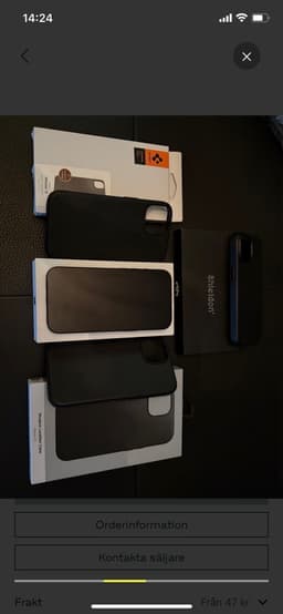 iPhone 15 128 Gb svart + 2skal