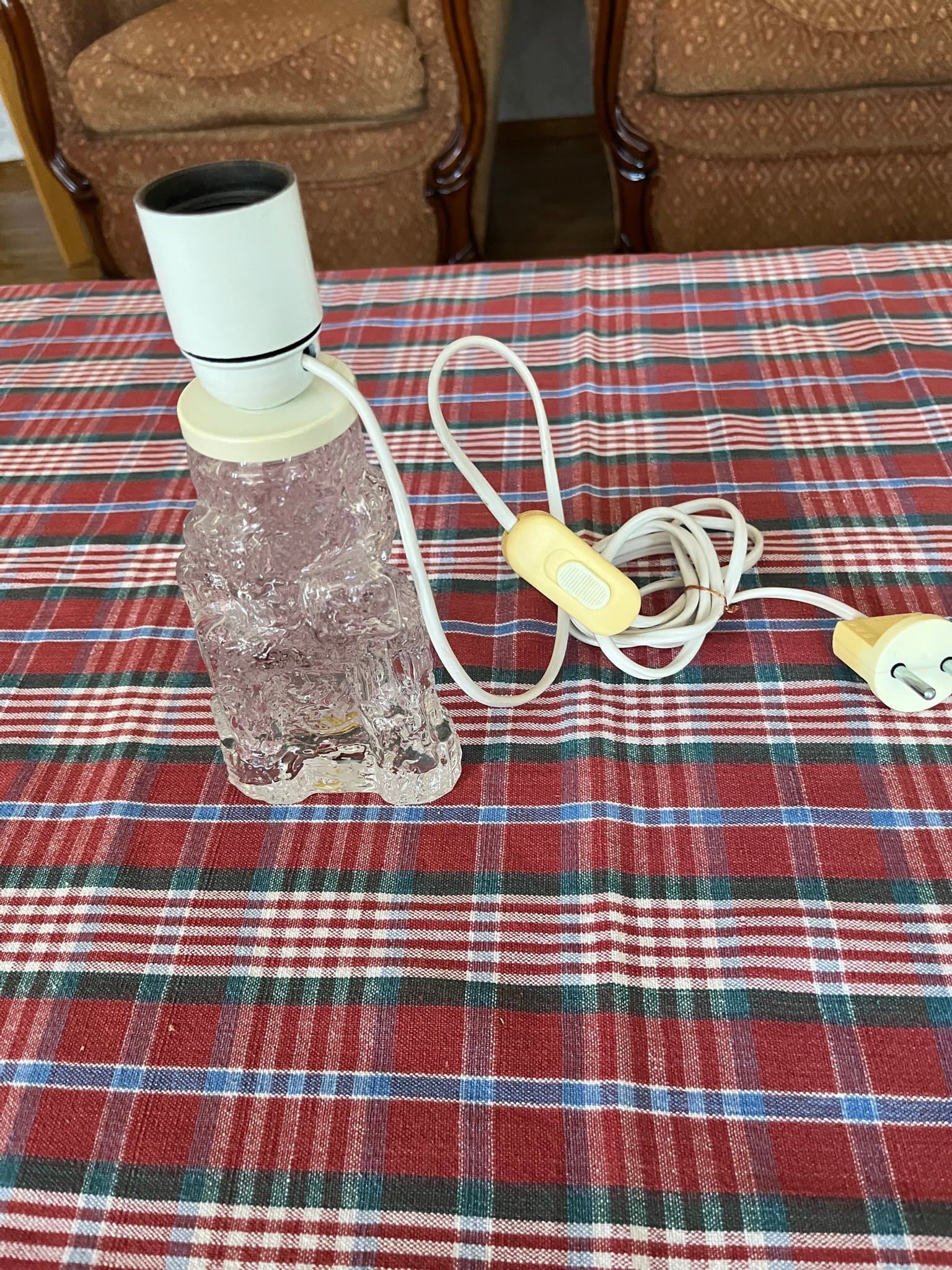 Bordslampa i glas