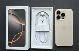 Apple iPhone 16 Pro, Desert Titanium, 128GB, olåst, som NY, 100% batterihälsa