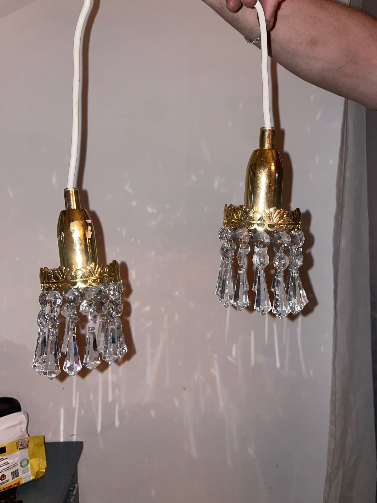 Två Kristallampor