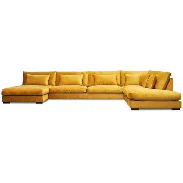 Art U-soffa Yellow Velvet