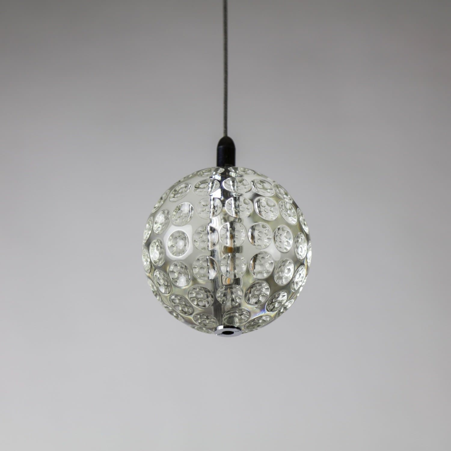 Dekorativ taklampa, massivt glas och kromad metall, Markslöjd Sverige