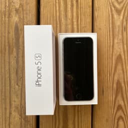Apple iPhone 5s 16GB Silver olåst smartphone med originalkartong, laddare & skal
