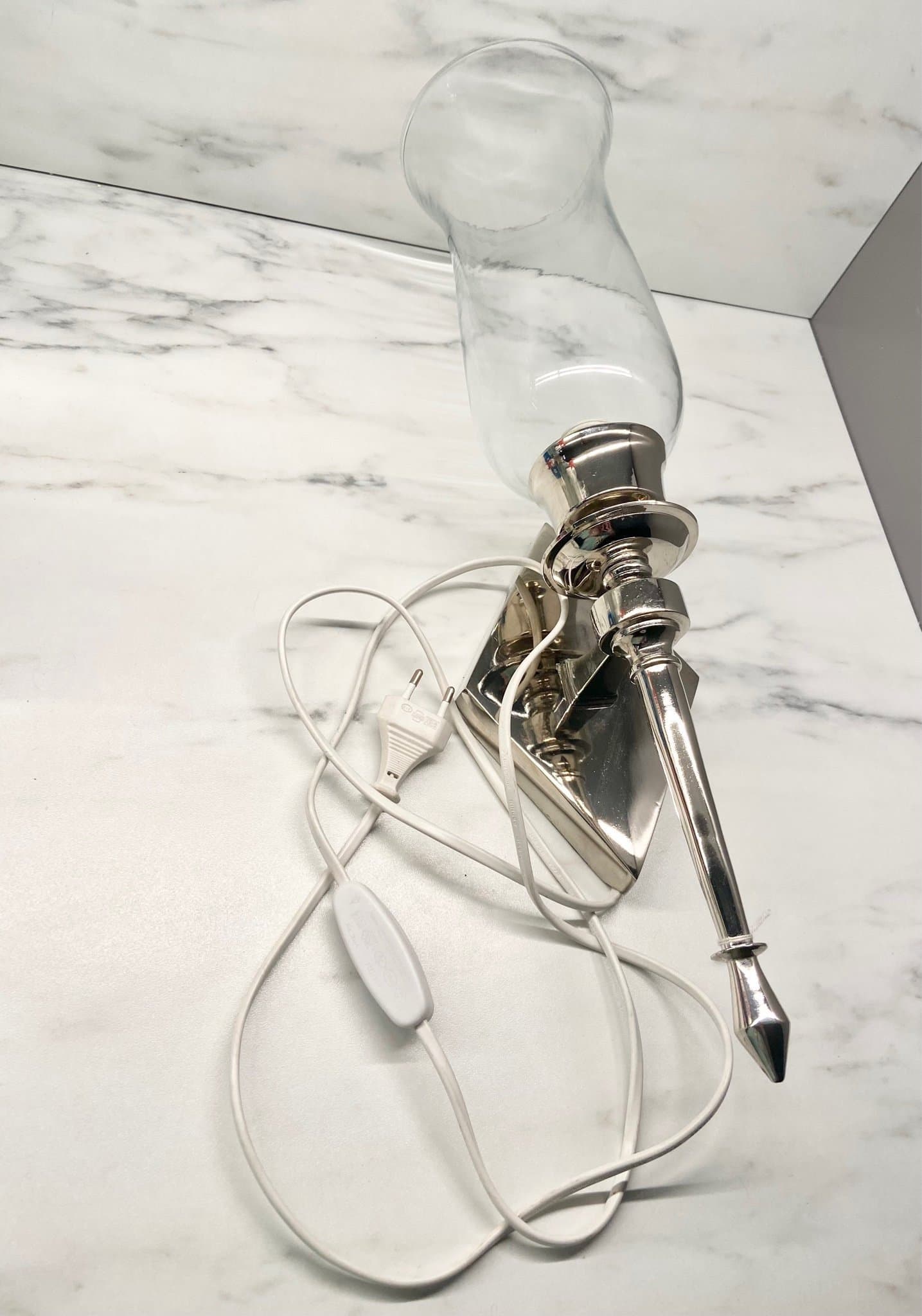 Ag Home & Light Vägglampa i krom med glasskärm A-Grossisten Lampett el