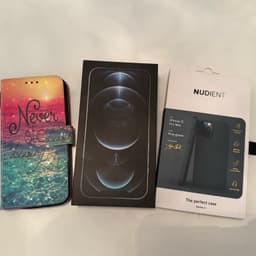 IPHONE 12 PRO MAX I fint skick komplett med box & 2 case (skal ) APPLE IPHONE