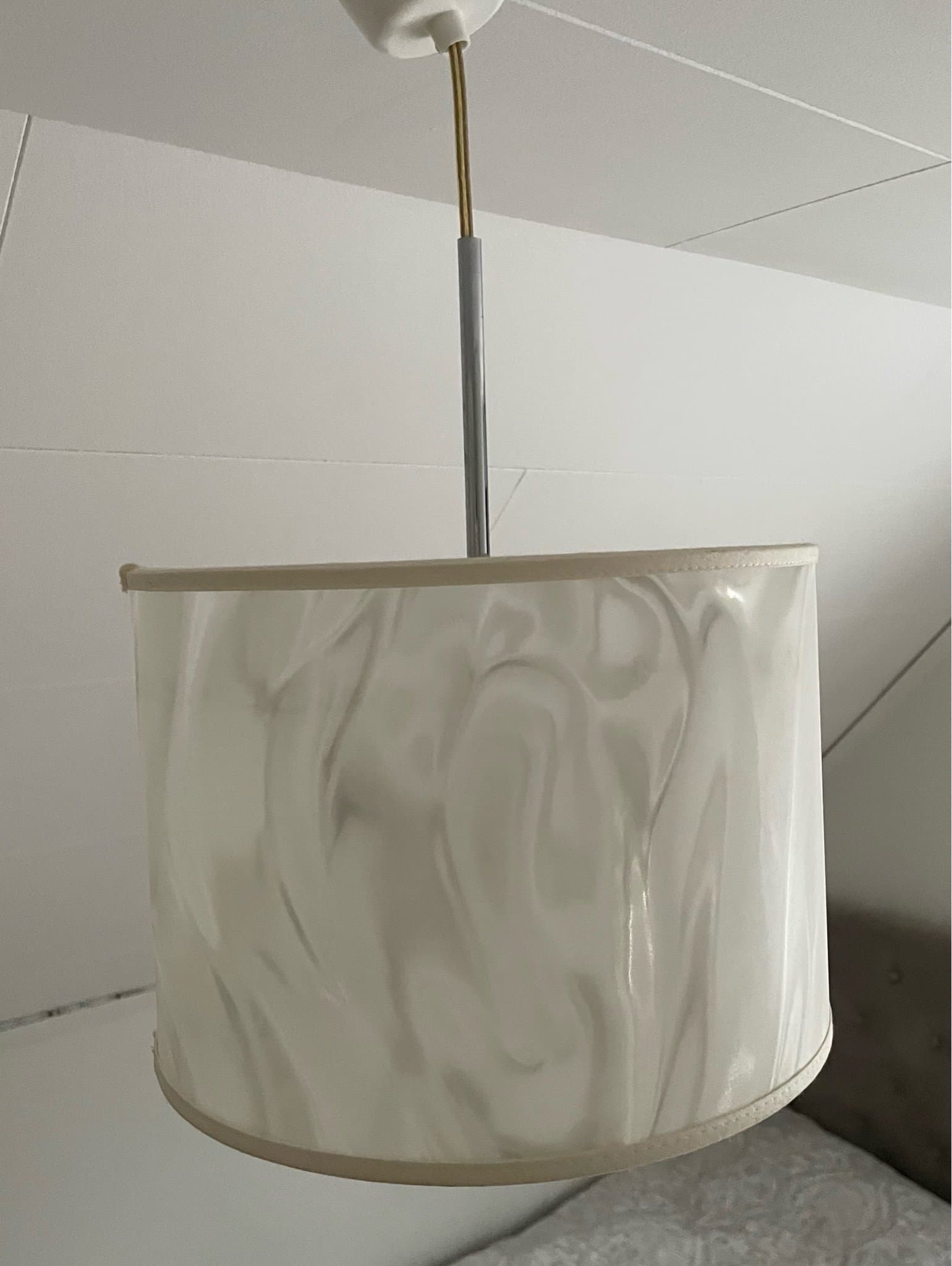 ~ BELID taklampa vit skärm ~ retro/vintage ~ lampa