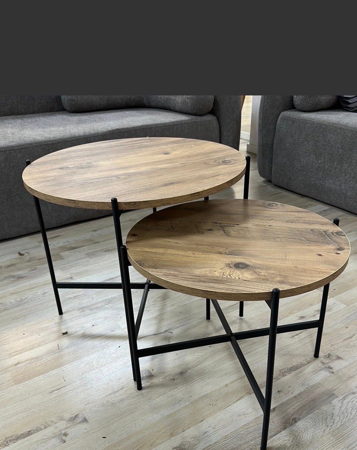 Satsbord i trä och metall