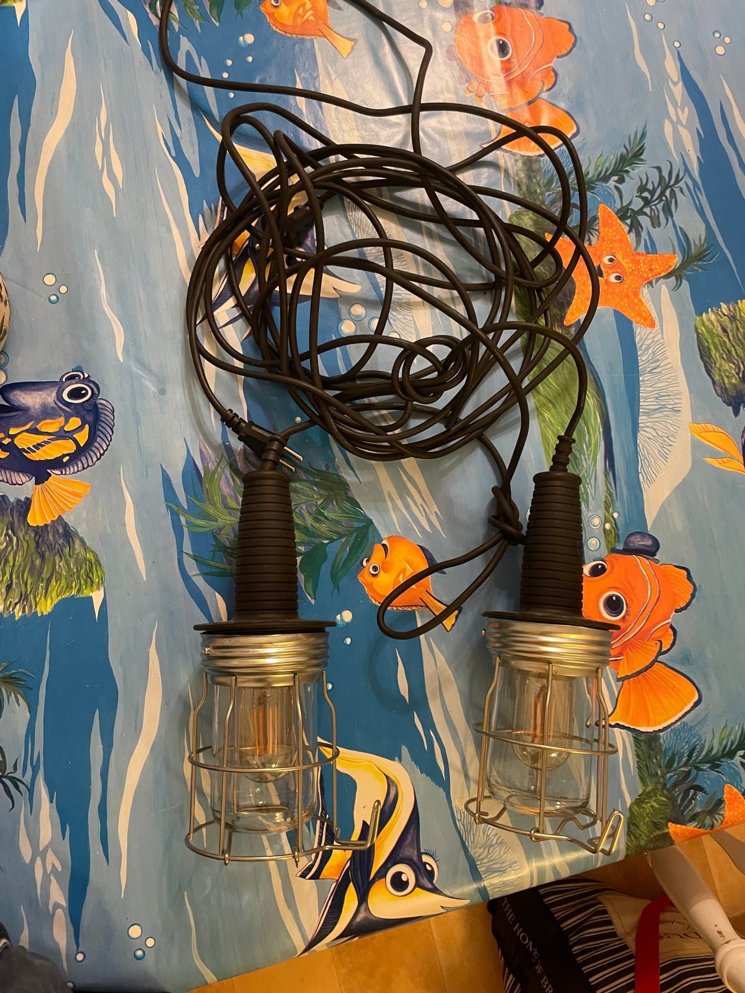 Brennenstuhl arbetslampor, 2 stycken med skyddsbåge och lång kabel