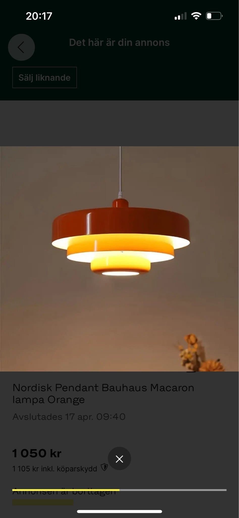 Nordic Macaron Bauhaus Design Pendant Orange Lampa