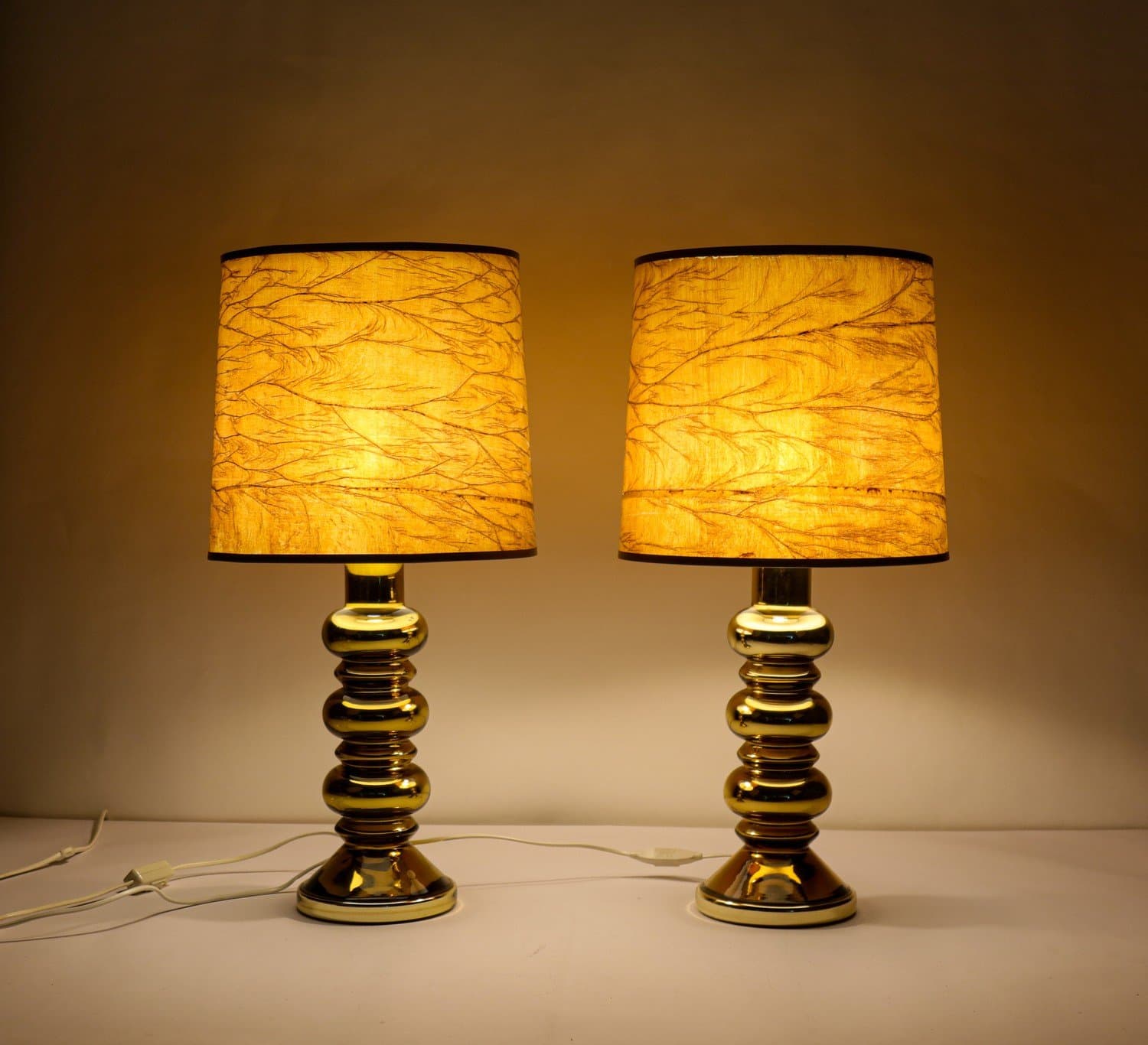 Vintageglamour deluxe! Exklusivt par från Flygsfors. Folierat glas, Mid-Century