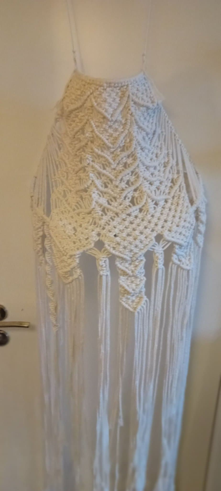 Macramé vägglampa