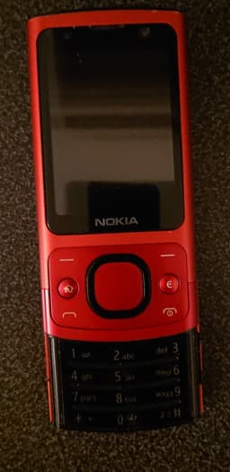 NOKIA 6700 SLIDE Röd med Original NOKIA Laddare och Batteri