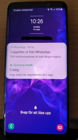Samsung S9 Duo (SM-G960F), 64 GB, Midnight Black, Olåst.