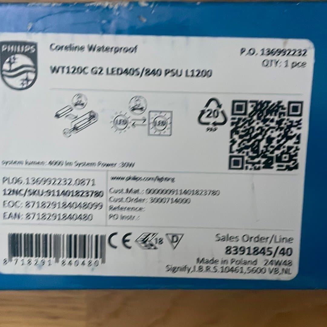 2 styck Philips CoreLine Waterproof WT120C G2