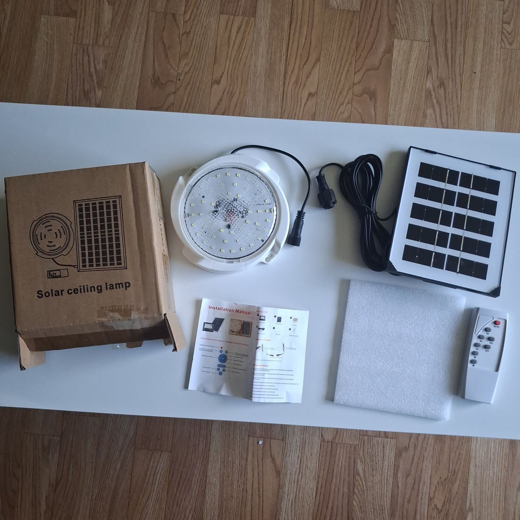 Solar Taklampa med Fjärrkontroll