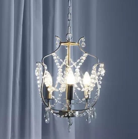 Elegant ljuskrona från IKEA, modell Kristaller TYP T0501.