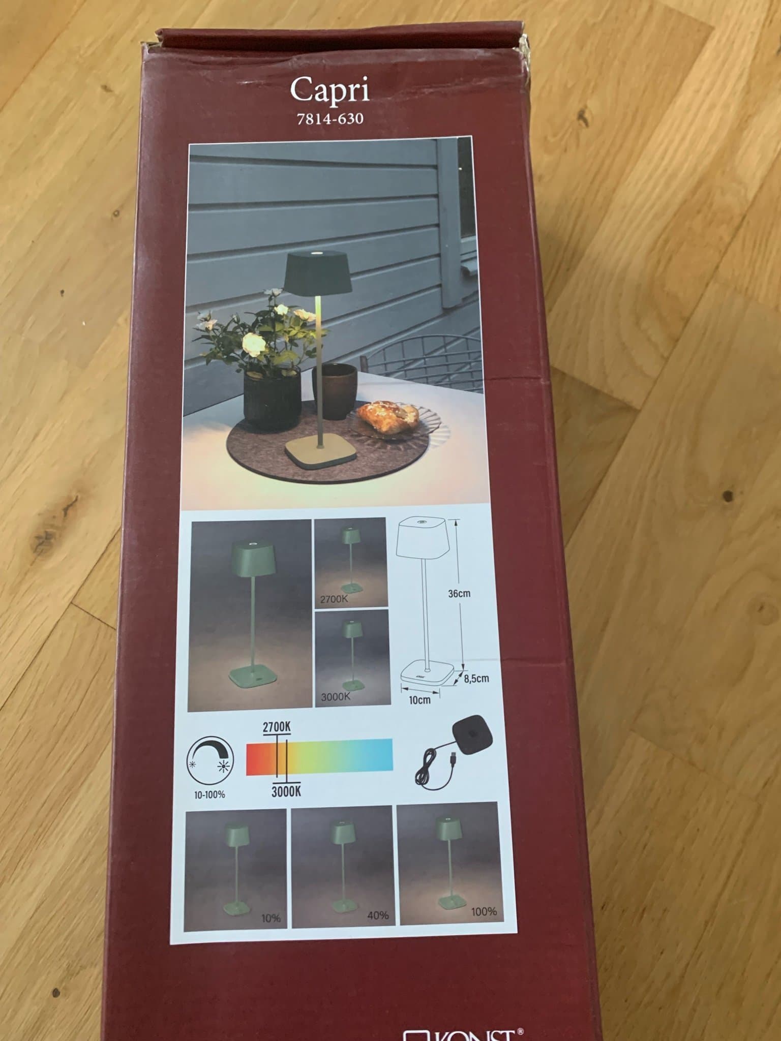Konstsmide Capri Bordslampa , i originalen förpackning