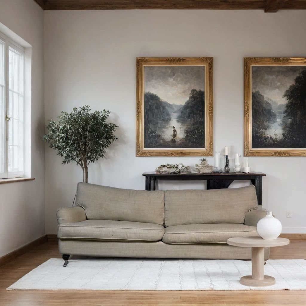 Beige Howard-soffa – djuprengjord & gratis hemleverans