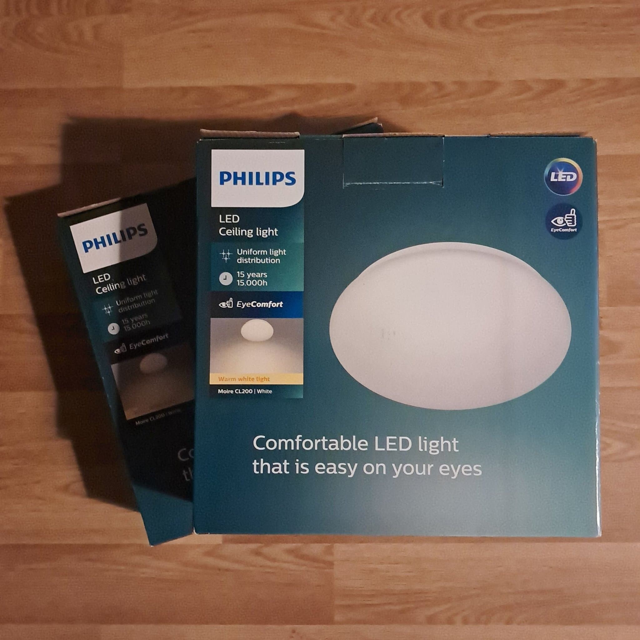 PHILIPS LED Ceiling Light – Moire CL200 (Vit, 6W) – 2 st – Nya i Oöppnade Paket